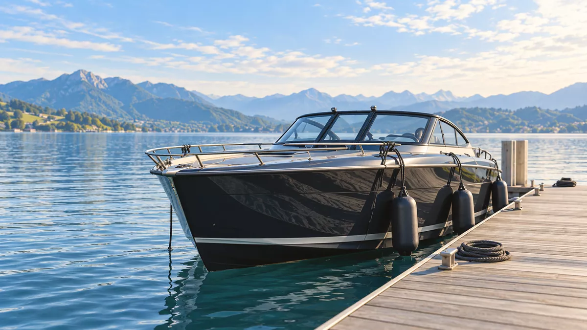 A boat moored at a jetty, ready for its owner