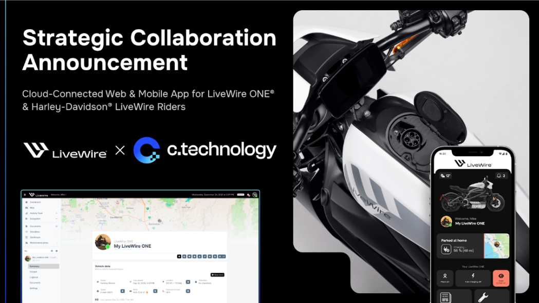 LiveWire and c.technology to Deliver Next-Generation Connected Experience for Electric Motorcycles