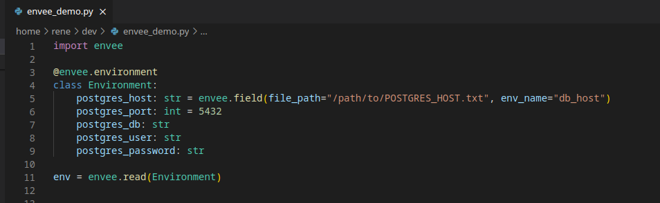 Envee, Reading Configuration Data from Environment Variables or Files Made Easy